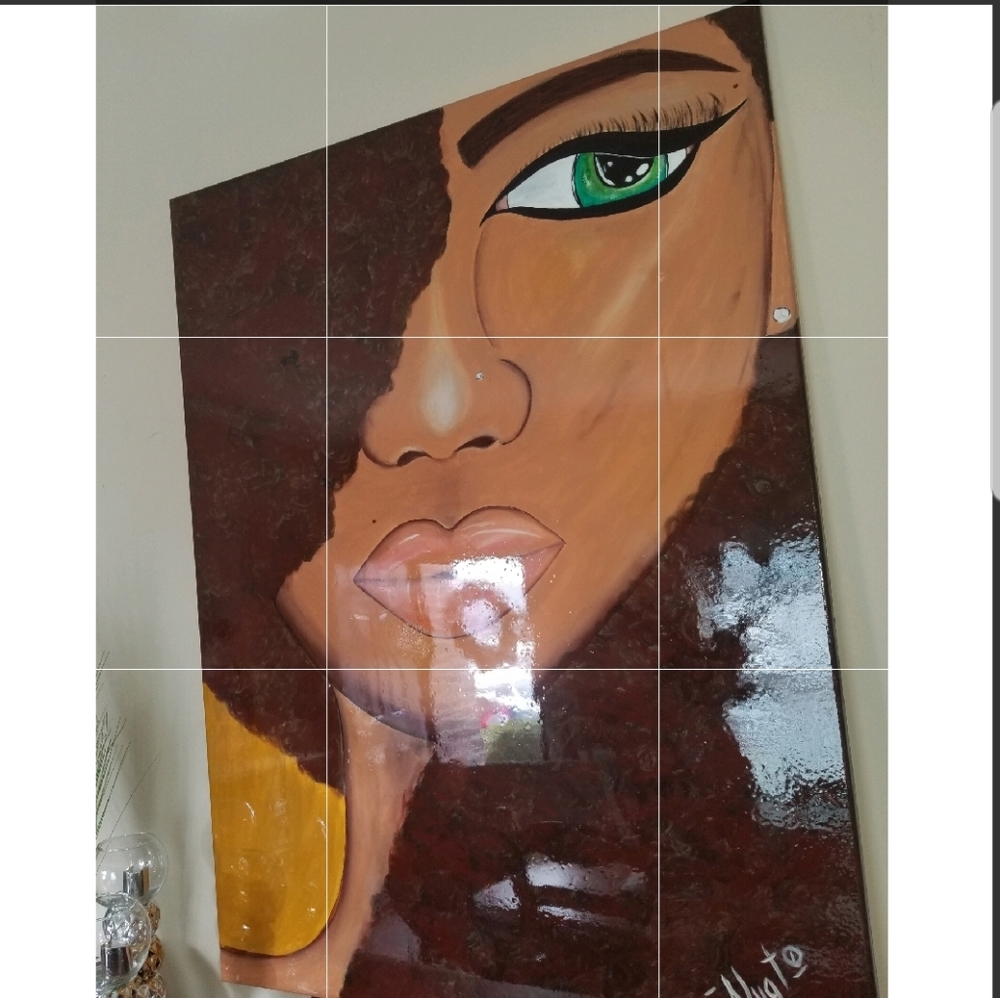 "Girl Wonder" Acrylic Painting